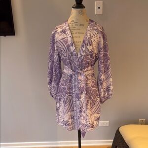 Purple Paisley Kimono Robe - NEW W TAGS